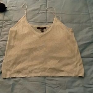 Silver crop top